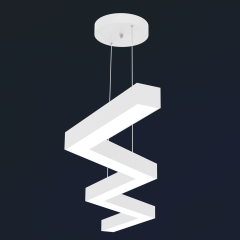 ZIGZAG - Modern LED Avize Gri Kasa - 3000K - Sarı Işık