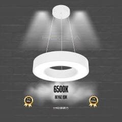 ANELLO - Modern Sarkıt LED Avize Beyaz Kasa - 6500K - Beyaz Işık - 40 cm