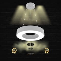 ANELLO - Modern Sarkıt LED Avize Gri Kasa - 3000K - Sarı Işık - 40 cm