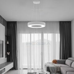 ANELLO - Modern Sarkıt LED Avize Gri Kasa - 6500K - Beyaz Işık - 40 cm
