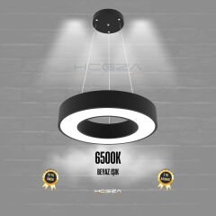 ANELLO - Modern Sarkıt LED Avize Siyah Kasa - 6500K - Beyaz Işık - 40 cm