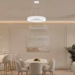 ANELLO - Modern Sarkıt LED Avize Beyaz Kasa - 4000K - Gün Işığı - 60 cm