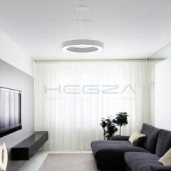 ANELLO - Modern Sarkıt LED Avize Gri Kasa - 3000K - Sarı Işık - 60 cm