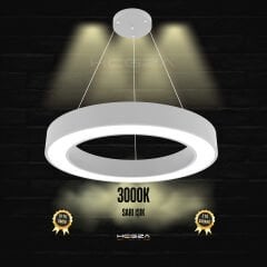 ANELLO - Modern Sarkıt LED Avize Gri Kasa - 3000K - Sarı Işık - 60 cm