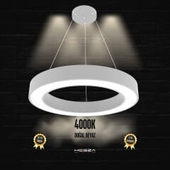 ANELLO - Modern Sarkıt LED Avize Gri Kasa - 4000K - Gün Işığı - 60 cm