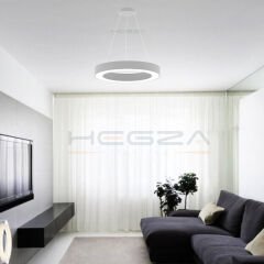 ANELLO - Modern Sarkıt LED Avize Gri Kasa - 6500K - Beyaz Işık - 60 cm