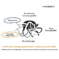 TORCELLA - Plafonyer LED Avize Gri Kasa - 6500K - Beyaz Işık