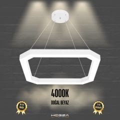 BAGEL - Modern LED Avize Beyaz Kasa - 4000K - Gün Işığı