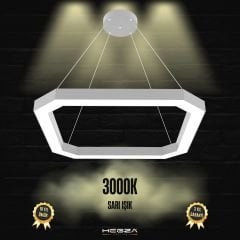 BAGEL - Modern LED Avize Gri Kasa - 3000K - Sarı Işık