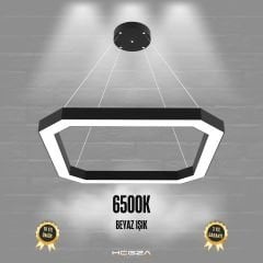 BAGEL - Modern LED Avize Siyah Kasa - 6500K - Beyaz Işık