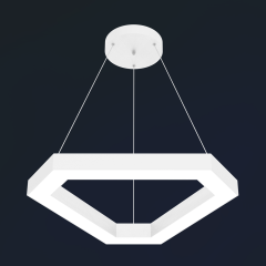 FETTA - Modern LED Avize Beyaz Kasa - 3000K - Sarı Işık