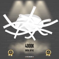 CRISTA – Plafonyer LED Avize Beyaz Kasa - 4000K - Gün Işığı
