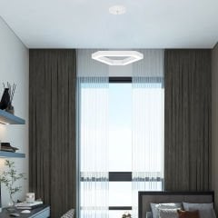 FETTA - Modern LED Avize Beyaz Kasa - 6500K - Beyaz Işık