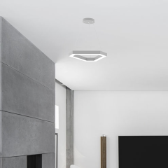 FETTA - Modern LED Avize Gri Kasa - 3000K - Sarı Işık