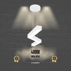 GABBIANO - Modern LED Avize Beyaz Kasa - 4000K - Gün Işığı