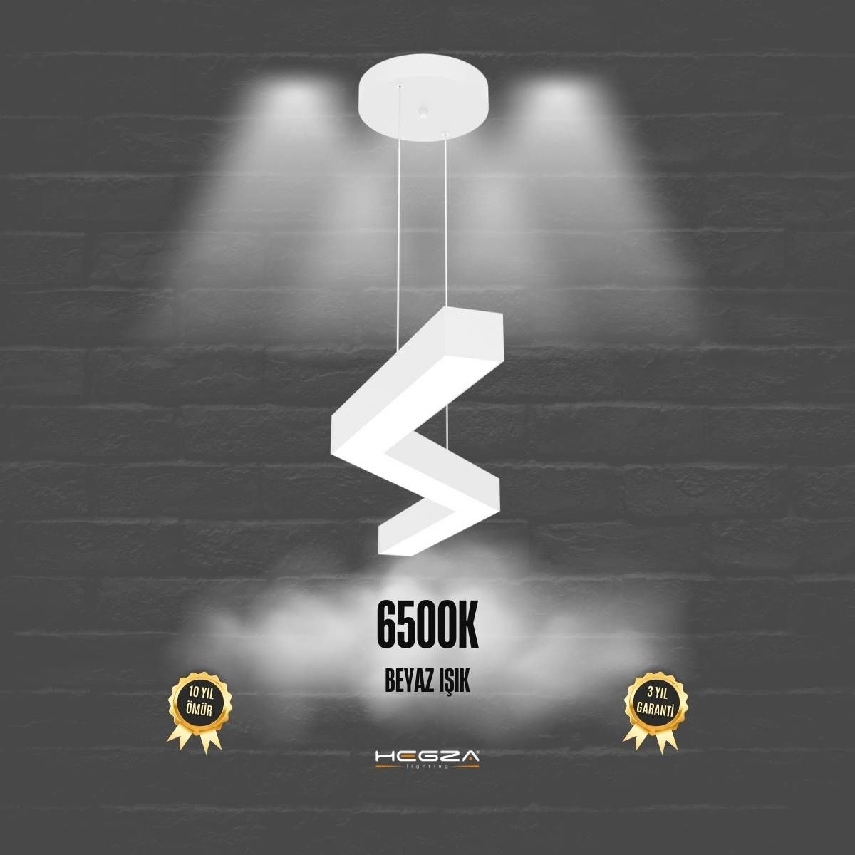 GABBIANO - Modern LED Avize Beyaz Kasa - 6500K - Beyaz Işık