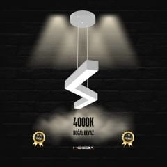 GABBIANO - Modern LED Avize Gri Kasa - 4000K - Gün Işığı