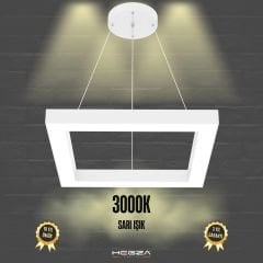 QUATTRO - Modern LED Avize Beyaz Kasa - 3000K - Sarı Işık