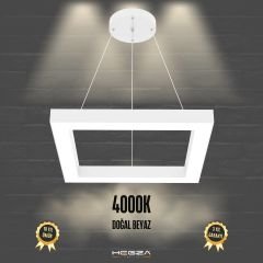 QUATTRO - Modern LED Avize Beyaz Kasa - 4000K - Gün Işığı