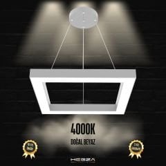 QUATTRO - Modern LED Avize Gri Kasa - 4000K - Gün Işığı
