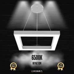 QUATTRO - Modern LED Avize Gri Kasa - 6500K - Beyaz Işık