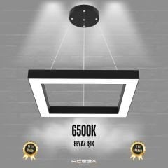 QUATTRO - Modern LED Avize Siyah Kasa - 6500K - Beyaz Işık