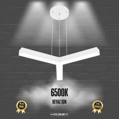 TRES - Modern LED Avize Beyaz Kasa - 6500K - Beyaz Işık