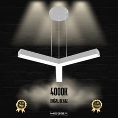 TRES - Modern LED Avize Gri Kasa - 4000K - Gün Işığı