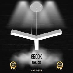 TRES - Modern LED Avize Gri Kasa - 6500K - Beyaz Işık