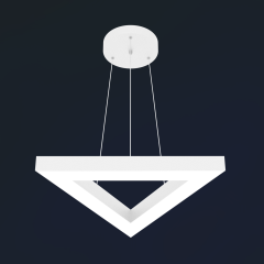 TRIAN - Modern LED Avize Beyaz Kasa - 6500K - Beyaz Işık
