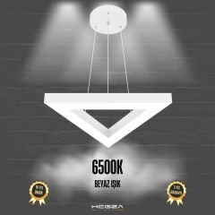 TRIAN - Modern LED Avize Beyaz Kasa - 6500K - Beyaz Işık