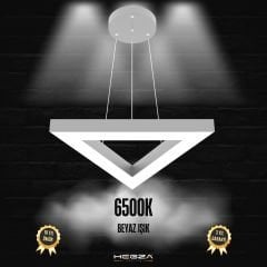 TRIAN - Modern LED Avize Gri Kasa - 6500K - Beyaz Işık