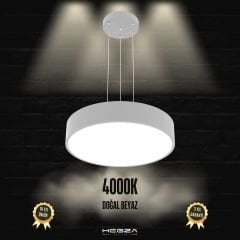 DRUM - Modern LED Avize 40 cm - Gri Kasa - 4000K - Gün Işığı
