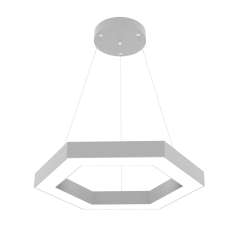 HEXAGON - Modern LED Avize Gri Kasa - 3000K - Sarı Işık