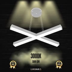 PAPILLON - Modern LED Avize Gri Kasa - 3000K - Sarı Işık