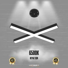 PAPILLON - Modern LED Avize Siyah Kasa - 6500K - Beyaz Işık