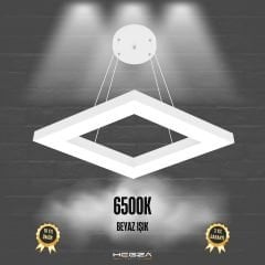 ROMBO - Modern LED Avize Beyaz Kasa - 6500K - Beyaz Işık