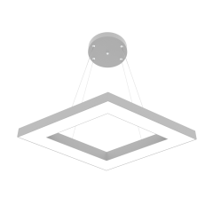 ROMBO - Modern LED Avize Gri Kasa - 3000K - Sarı Işık