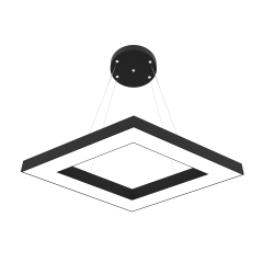 ROMBO - Modern LED Avize Siyah Kasa - 6500K - Beyaz Işık