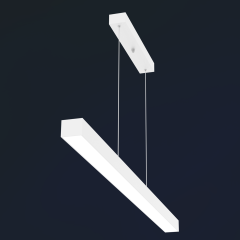 LINEER - Modern LED Avize 120 cm - Gri Kasa - 4000K - Gün Işığı