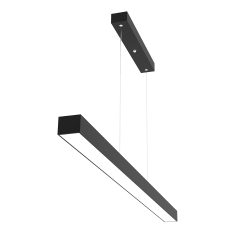 LINEER - Modern LED Avize 100 cm - Siyah Kasa - 4000K - Gün Işığı