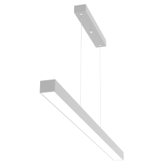 LINEER - Modern LED Avize 120 cm - Gri Kasa - 3000K - Sarı Işık