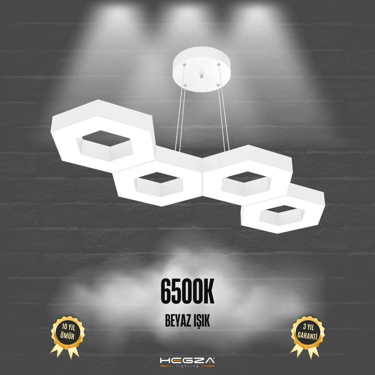 CATENA - Modern LED Avize Beyaz Kasa - 6500K - Beyaz Işık