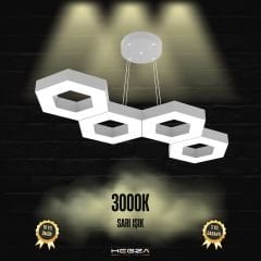 CATENA - Modern LED Avize Gri Kasa - 3000K - Sarı Işık