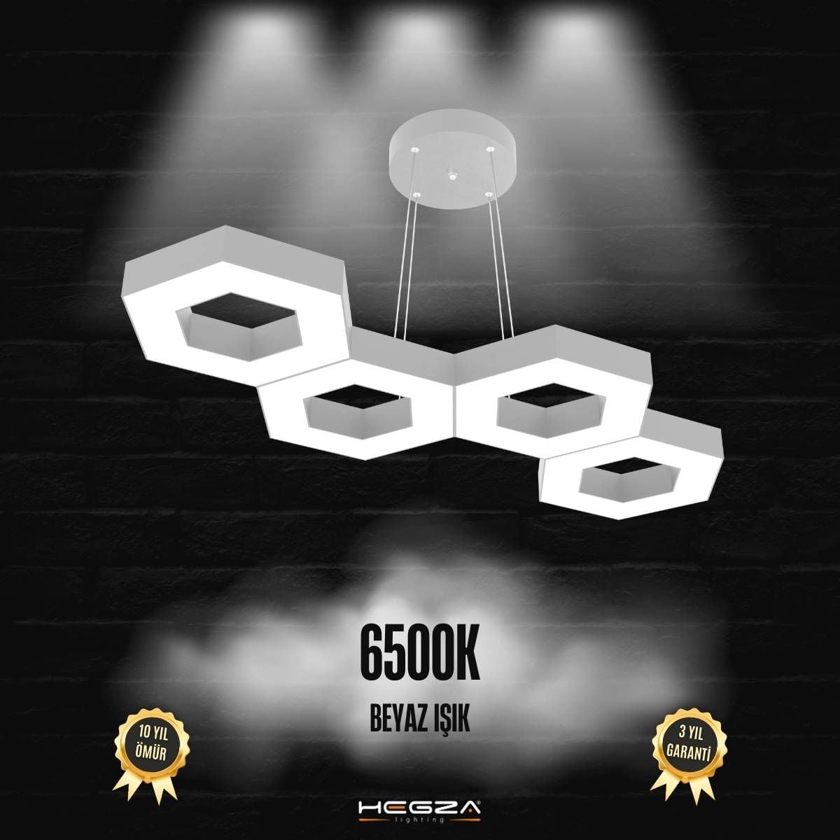 CATENA - Modern LED Avize Gri Kasa - 6500K - Beyaz Işık