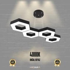 CATENA - Modern LED Avize Siyah Kasa - 4000K - Gün Işığı