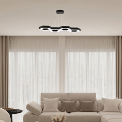 CATENA - Modern LED Avize Siyah Kasa - 6500K - Beyaz Işık