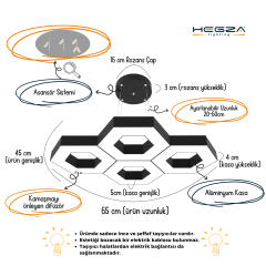 STELLA - Modern LED Avize Beyaz Kasa - 4000K - Gün Işığı