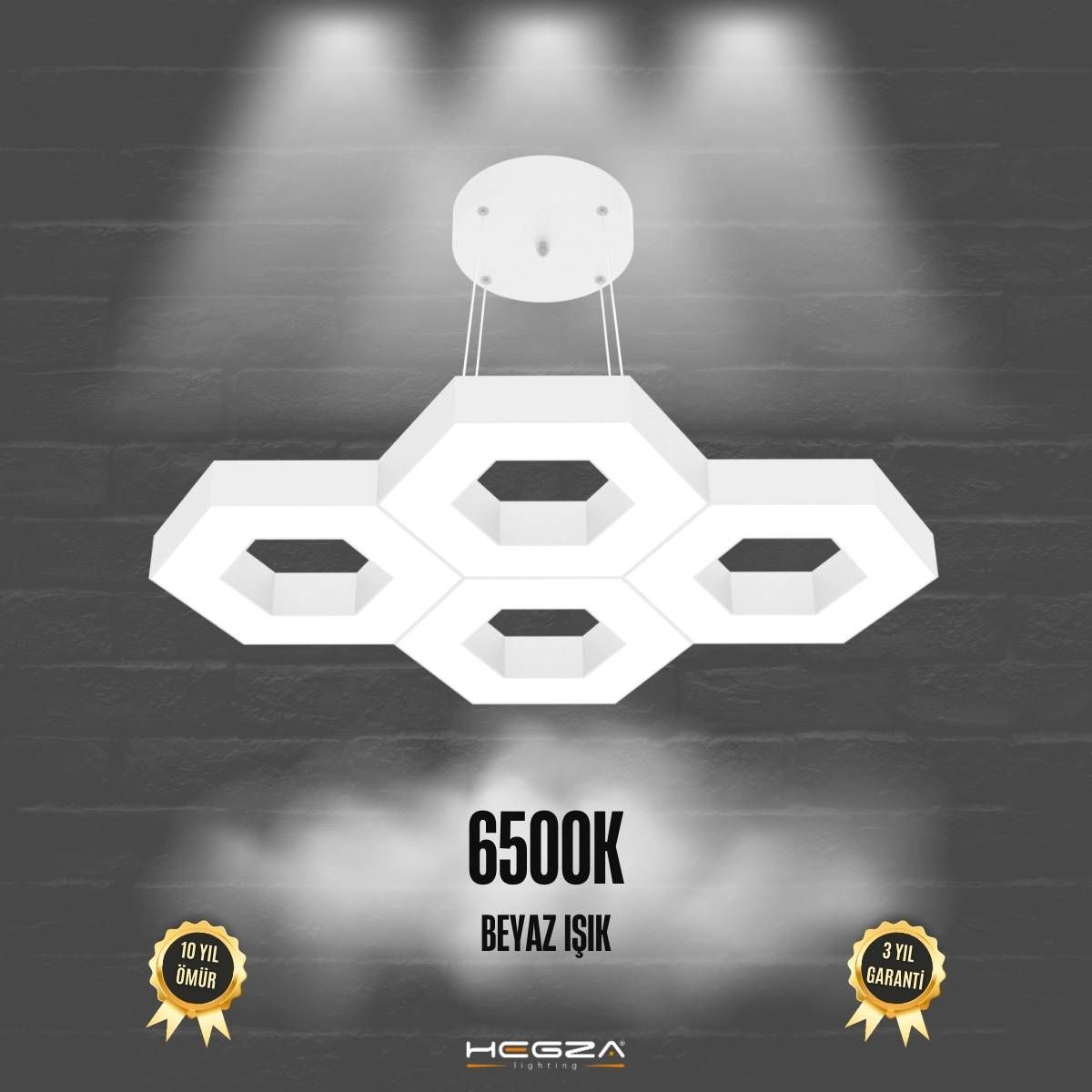 STELLA - Modern LED Avize Beyaz Kasa - 6500K - Beyaz Işık