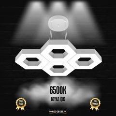 STELLA - Modern LED Avize Gri Kasa - 6500K - Beyaz Işık